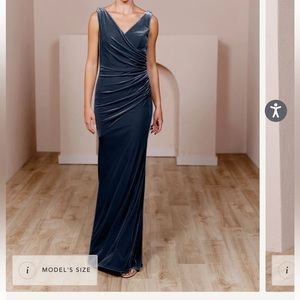 Revelry Dawson velvet  Dress - Royal Blue